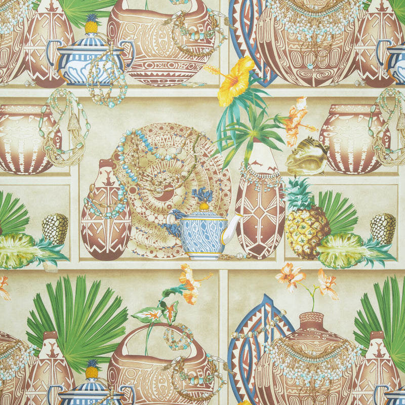 BRUNSCHWIG & FILS - MAIZAN- SEAGLASS - Wallcovering by the Roll SEAGLASS