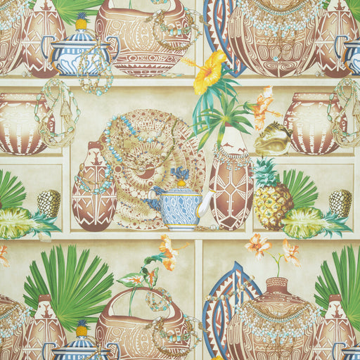 BRUNSCHWIG & FILS - MAIZAN- SEAGLASS - Wallcovering by the Roll SEAGLASS