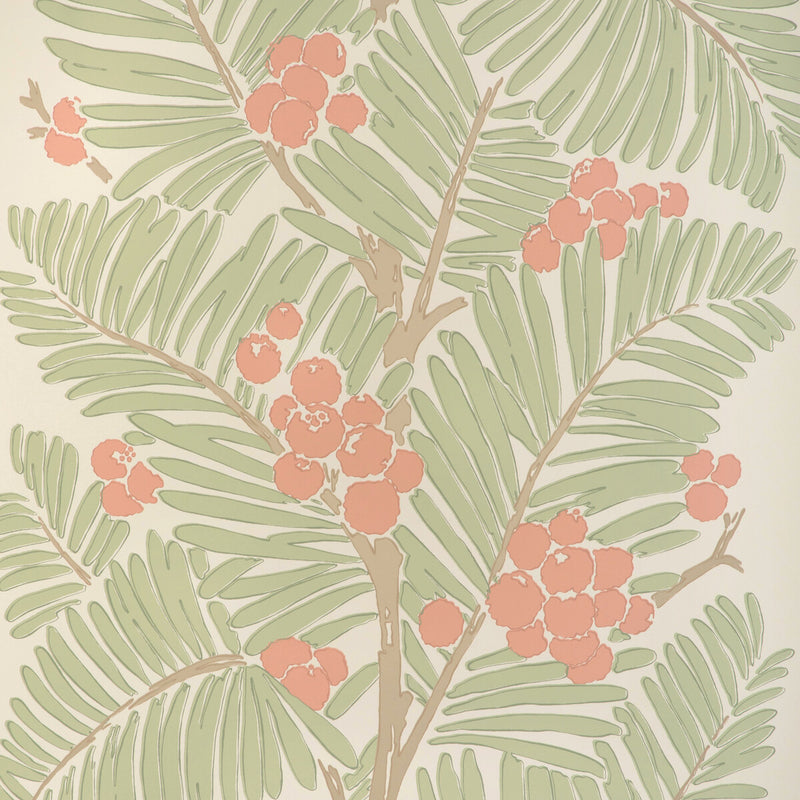 BRUNSCHWIG & FILS - PALMAR- SPICE - Wallcovering by the Roll SPICE
