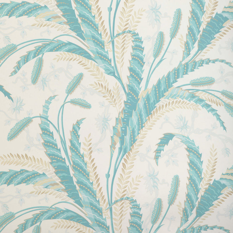 BRUNSCHWIG & FILS - VERNAY- AQUA - Wallcovering by the Roll AQUA