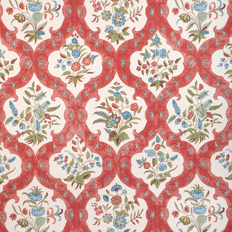 BRUNSCHWIG & FILS - VENTOUX- RED/BLUE - Wallcovering by the Roll RED/BLUE