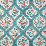 BRUNSCHWIG & FILS - VENTOUX- TEAL/ROSE - Wallcovering by the Roll