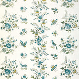 BRUNSCHWIG & FILS - AUREL- AQUA/LEAF - Wallcovering by the Roll