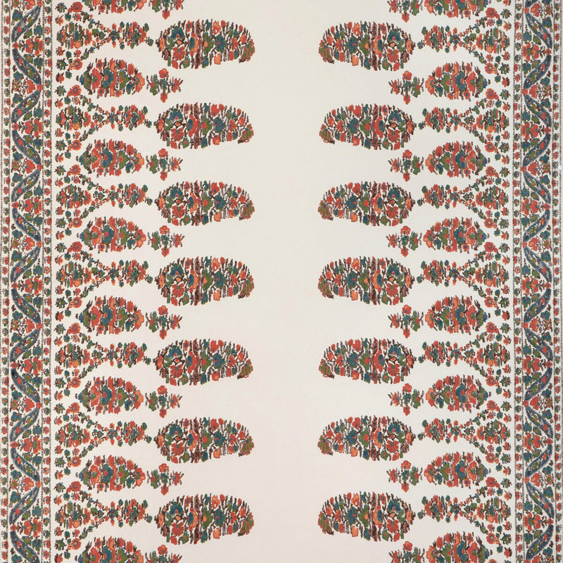 BRUNSCHWIG & FILS - VISAN- SKY/CORAL - Wallcovering by the Roll SKY/CORAL