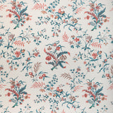 BRUNSCHWIG & FILS - CHANCAY- TEAL/ROSE - Wallcovering by the Roll