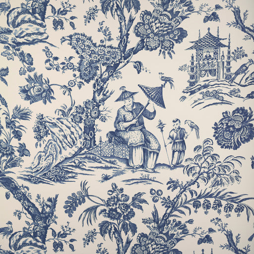 BRUNSCHWIG & FILS - MARCEL- NAVY - Wallcovering by the Roll NAVY