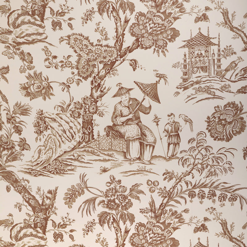 BRUNSCHWIG & FILS - MARCEL- BROWN - Wallcovering by the Roll BROWN