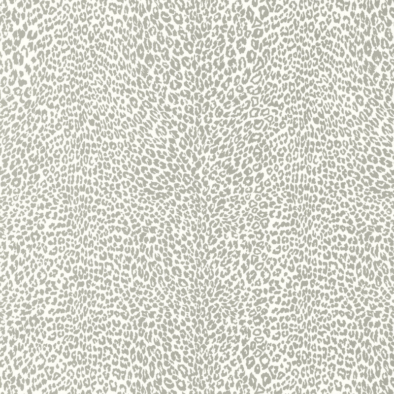 BRUNSCHWIG & FILS - PETIT LEOPARD- GRAY - Wallcovering by the Yard GRAY