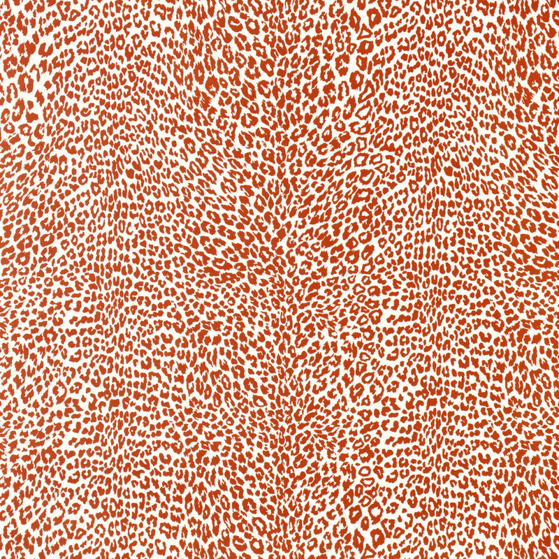 BRUNSCHWIG & FILS - PETIT LEOPARD- ORANGE - Wallcovering by the Yard ORANGE