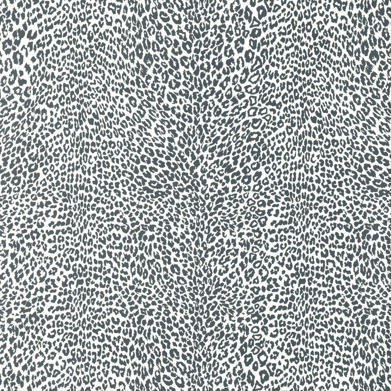 BRUNSCHWIG & FILS - PETIT LEOPARD- CHARCOAL - Wallcovering by the Yard CHARCOAL