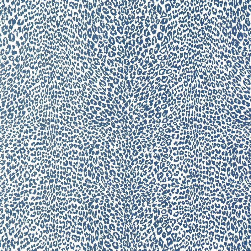 BRUNSCHWIG & FILS - PETIT LEOPARD- BLUE - Wallcovering by the Yard BLUE