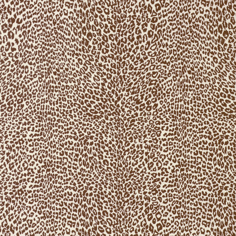 BRUNSCHWIG & FILS - PETIT LEOPARD- CHOCOLATE - Wallcovering by the Yard CHOCOLATE