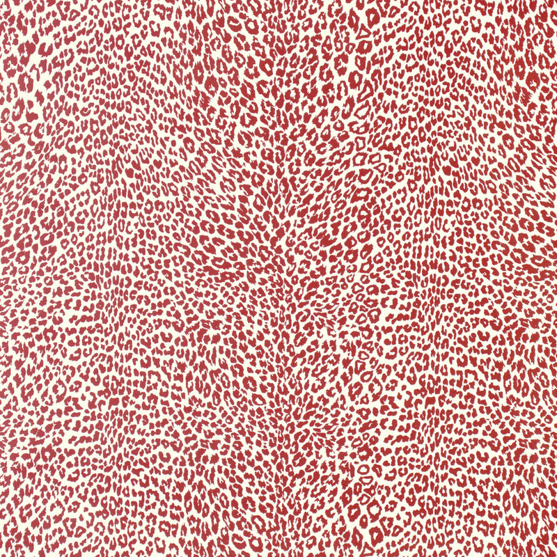 BRUNSCHWIG & FILS - PETIT LEOPARD- ROUGE - Wallcovering by the Yard ROUGE