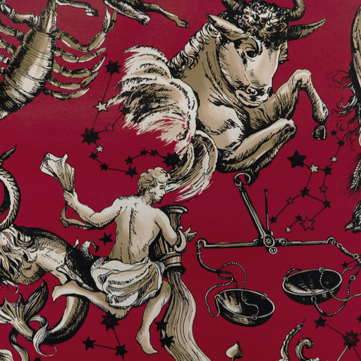 BRUNSCHWIG & FILS - COSMIQUE- RUBY - Wallcovering by the Roll RUBY