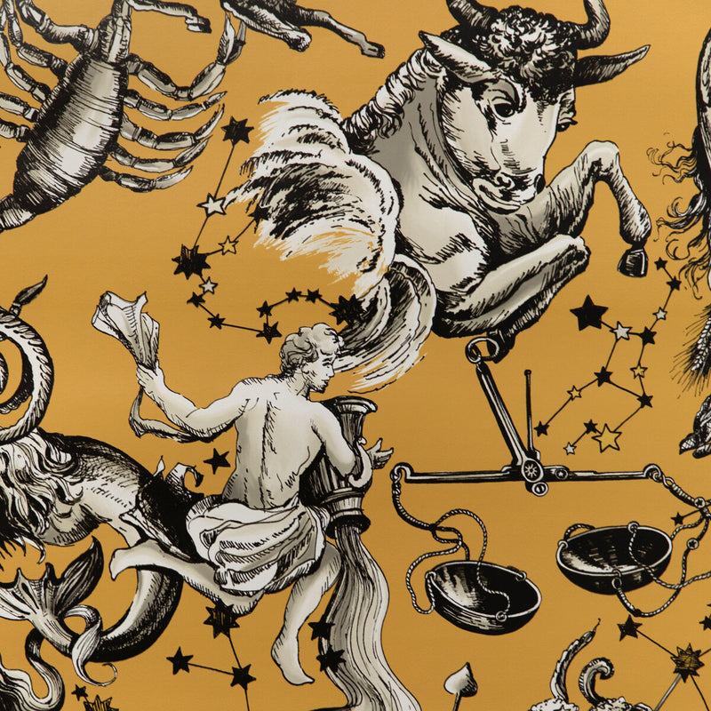 BRUNSCHWIG & FILS - COSMIQUE- GOLD - Wallcovering by the Roll GOLD