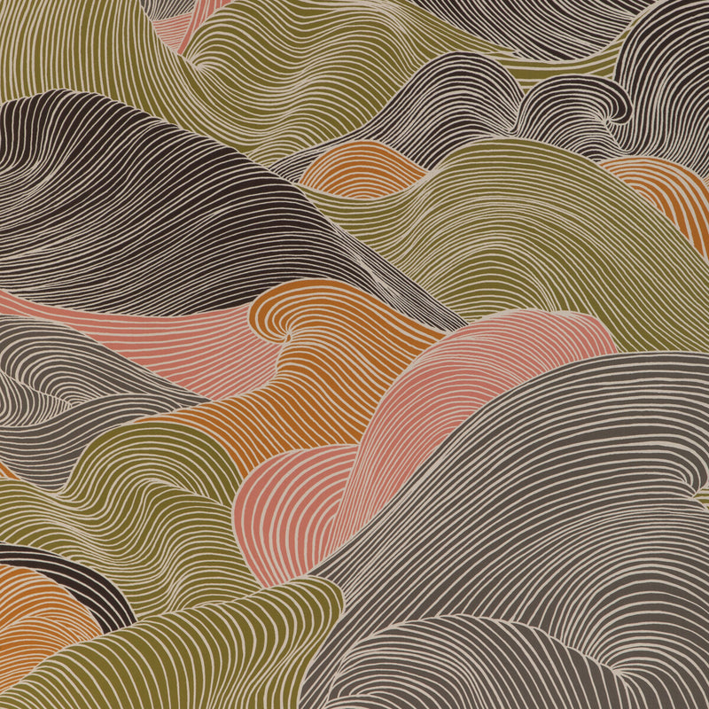 BRUNSCHWIG & FILS - TOURBILLON- MULTI - Wallcovering by the Roll MULTI