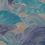 BRUNSCHWIG & FILS - TOURBILLON- LAPIS - Wallcovering by the Roll