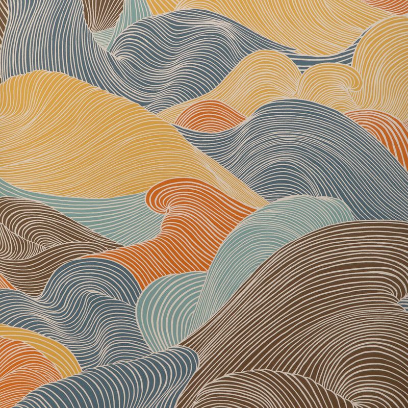 BRUNSCHWIG & FILS - TOURBILLON- TOPAZ - Wallcovering by the Roll TOPAZ