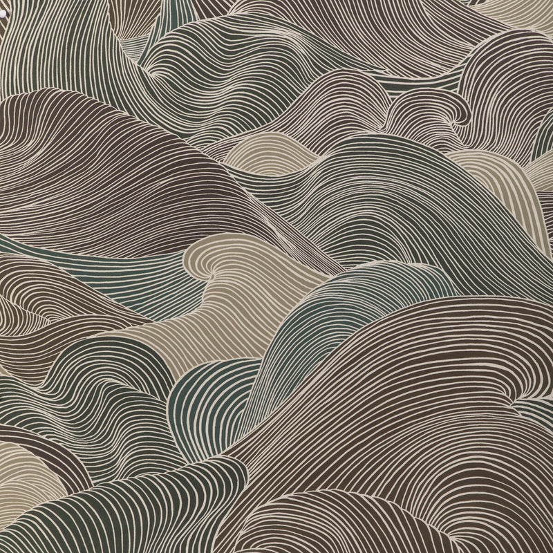 BRUNSCHWIG & FILS - TOURBILLON- STONE - Wallcovering by the Roll STONE
