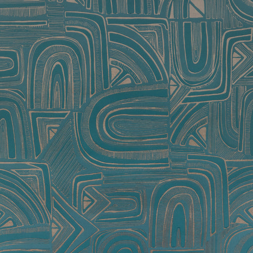 BRUNSCHWIG & FILS - TIMBRE- TEAL - Wallcovering by the Roll TEAL