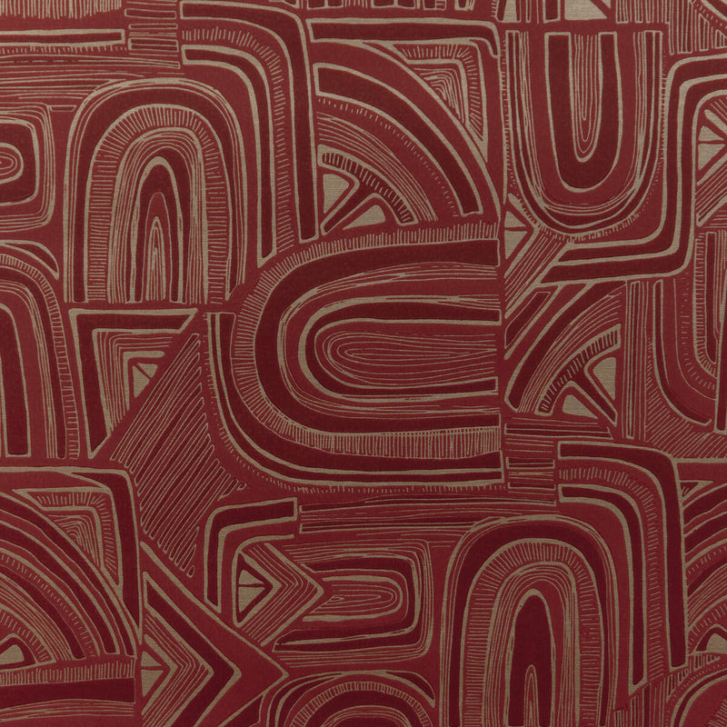 BRUNSCHWIG & FILS - TIMBRE- GARNET - Wallcovering by the Roll GARNET