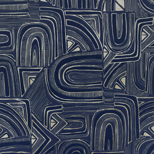 BRUNSCHWIG & FILS - TIMBRE- LAPIS - Wallcovering by the Roll LAPIS