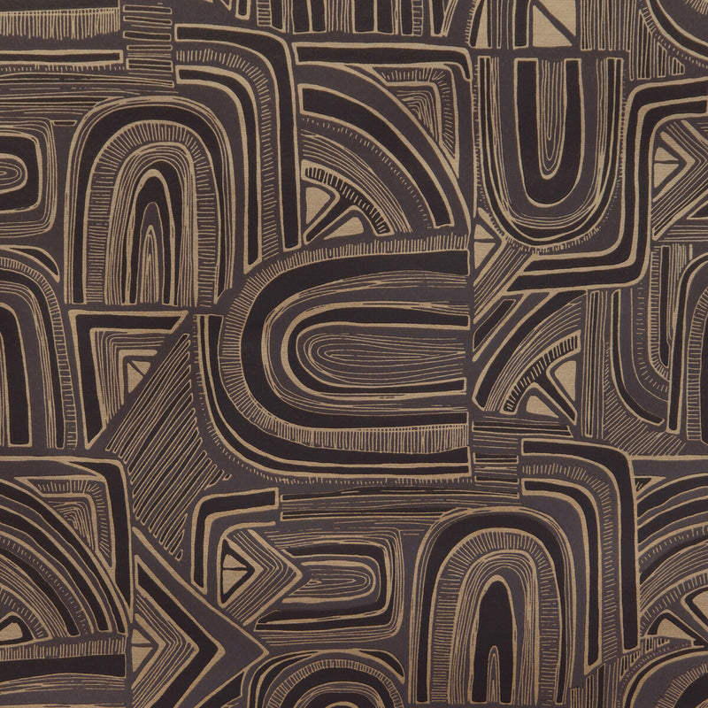 BRUNSCHWIG & FILS - TIMBRE- EBONY - Wallcovering by the Roll EBONY