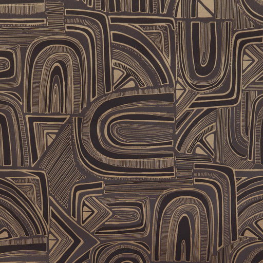 BRUNSCHWIG & FILS - TIMBRE- EBONY - Wallcovering by the Roll EBONY