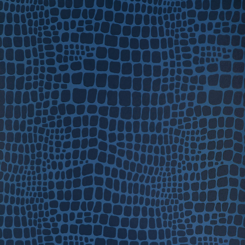 BRUNSCHWIG & FILS - CROC- SAPPHIRE - Wallcovering by the Roll SAPPHIRE