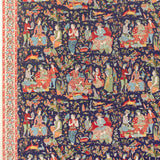 BRUNSCHWIG & FILS - SHALIMAR- NAVY/RED - Wallcovering by the Roll