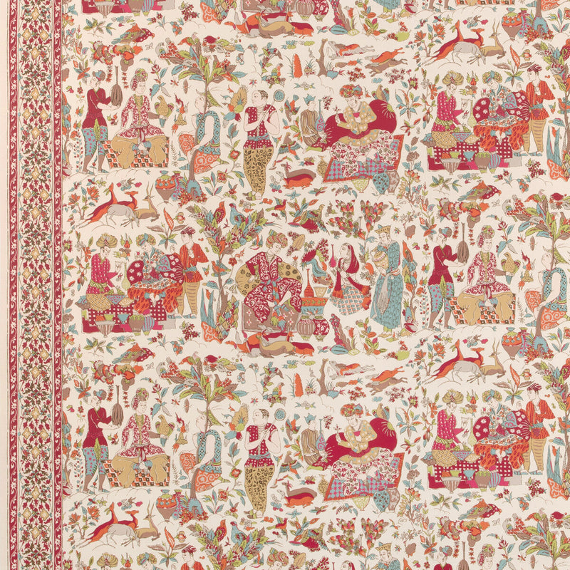 BRUNSCHWIG & FILS - SHALIMAR- BERRY/SAND - Wallcovering by the Roll BERRY/SAND
