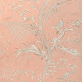 BRUNSCHWIG & FILS - BIRD AND THISTLE II- PEACH - Wallcovering by the Roll