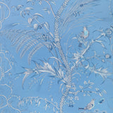 BRUNSCHWIG & FILS - BIRD AND THISTLE II- BLUE - Wallcovering by the Roll
