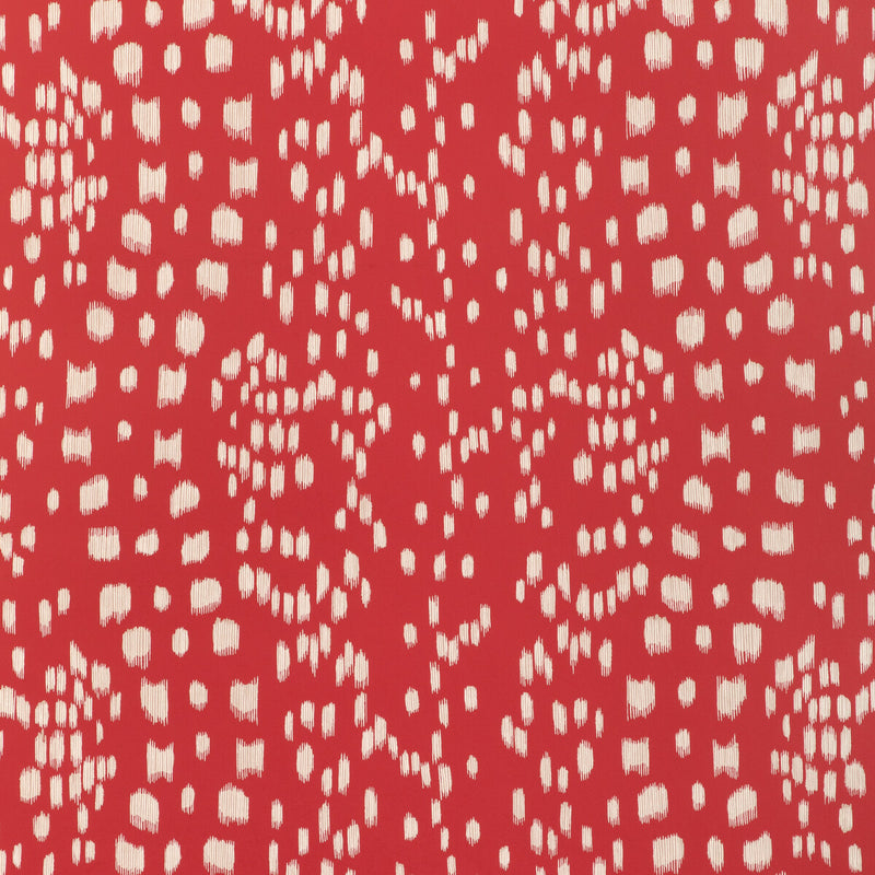 BRUNSCHWIG & FILS - LES TOUCHES REVERSE- RED - Wallcovering by the Roll RED