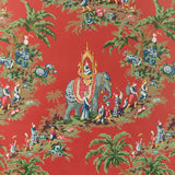 BRUNSCHWIG & FILS - BEAUPORT PROMENADE- RED - Wallcovering by the Roll