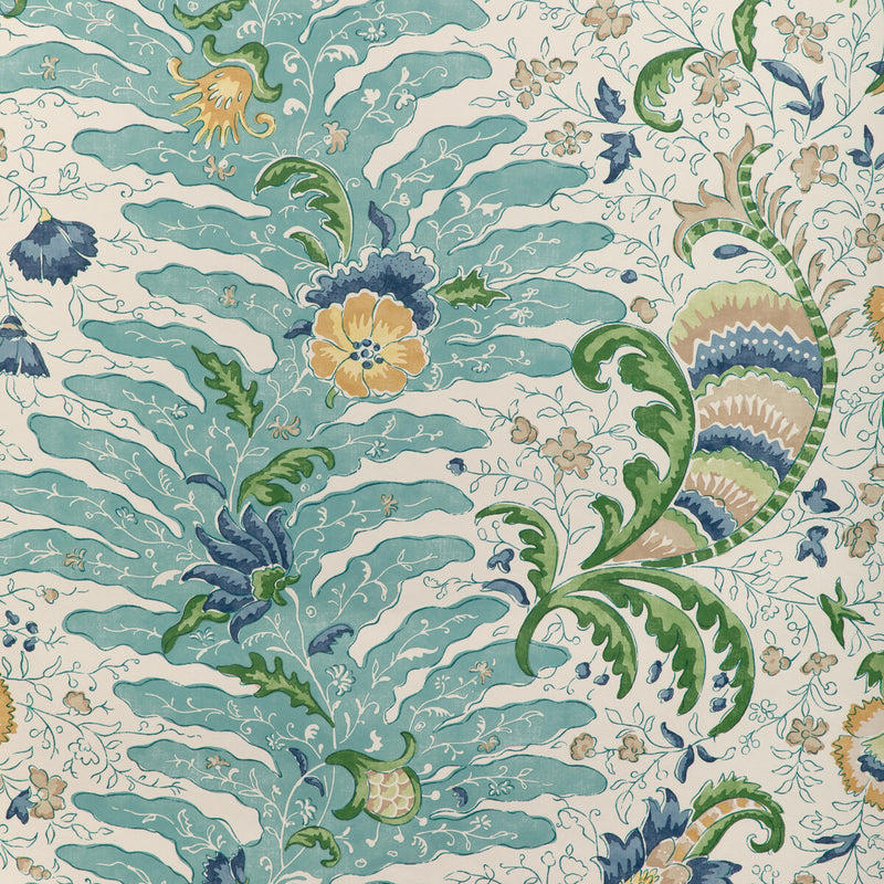 BRUNSCHWIG & FILS - RIVIERE- AQUA - Wallcovering by the Roll AQUA