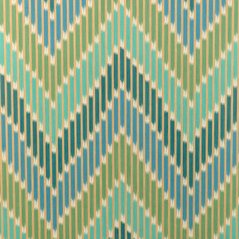 BRUNSCHWIG & FILS - CASCADE- TEAL/GREEN - Wallcovering by the Roll TEAL/GREEN
