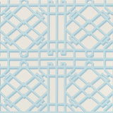 BRUNSCHWIG & FILS - PAVILION TRELLIS- AQUA - Wallcovering by the Roll