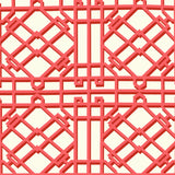 BRUNSCHWIG & FILS - PAVILION TRELLIS- RED - Wallcovering by the Roll