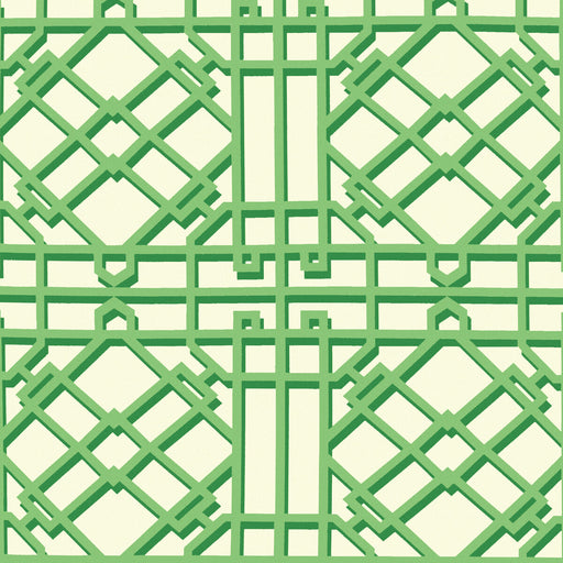BRUNSCHWIG & FILS - PAVILION TRELLIS- LEAF - Wallcovering by the Roll LEAF