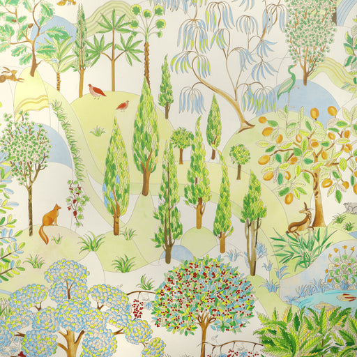 BRUNSCHWIG & FILS - FOLKLORE- MEADOW - Wallcovering by the Roll MEADOW