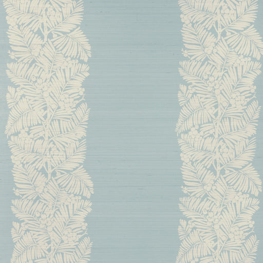 BRUNSCHWIG & FILS - PALMAR SISAL- AQUA - Wallcovering by the Roll AQUA