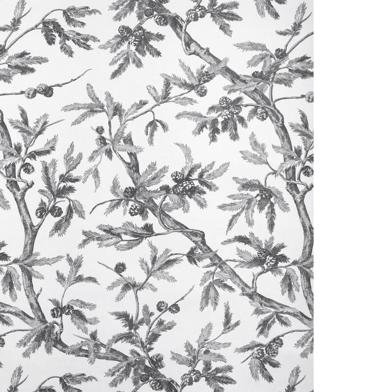 BRUNSCHWIG & FILS - BRANCHES DE PIN WC- GREY - Wallcovering by the Yard GREY
