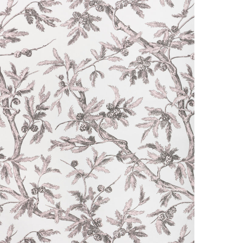 BRUNSCHWIG & FILS - BRANCHES DE PIN WC- PINK - Wallcovering by the Yard PINK