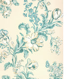 BRUNSCHWIG & FILS - MAINTENON- AQUA - Wallcovering by the Roll