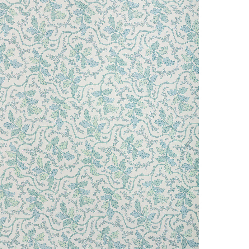 BRUNSCHWIG & FILS - AUREILLE- AQUA - Wallcovering by the Roll - P8025109_13