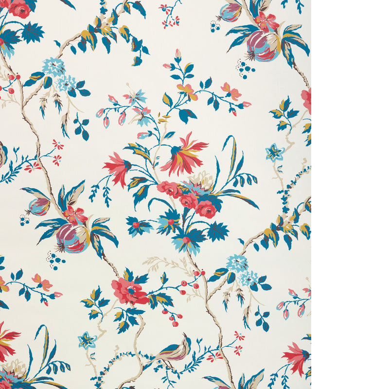 BRUNSCHWIG & FILS - LOCKLIN- RED/BLUE - Wallcovering by the Roll - P8025110_195