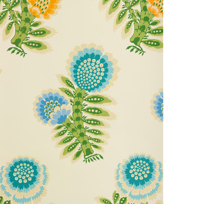 BRUNSCHWIG & FILS - KUMALY- MARINE - Wallcovering by the Roll - P8025111_353
