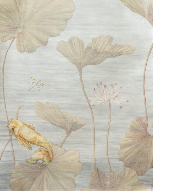 BRUNSCHWIG & FILS - KOI POND MURAL MET - SLATE - Wallpaper By The EACH