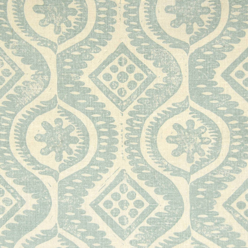 LEE JOFA - DAMASK- AQUA - Wallcovering by the Yard AQUA